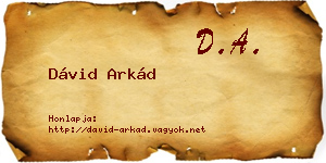 Dávid Arkád névjegykártya